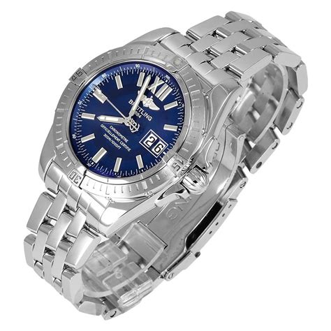 breitling windrider cockpit mens watch a49350|Breitling Windrider Cockpit 41 Blue Dial Mens Steel .